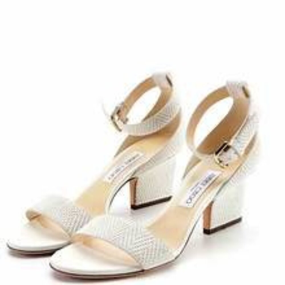 Jimmy choo Edina Embossed Leather Sandals